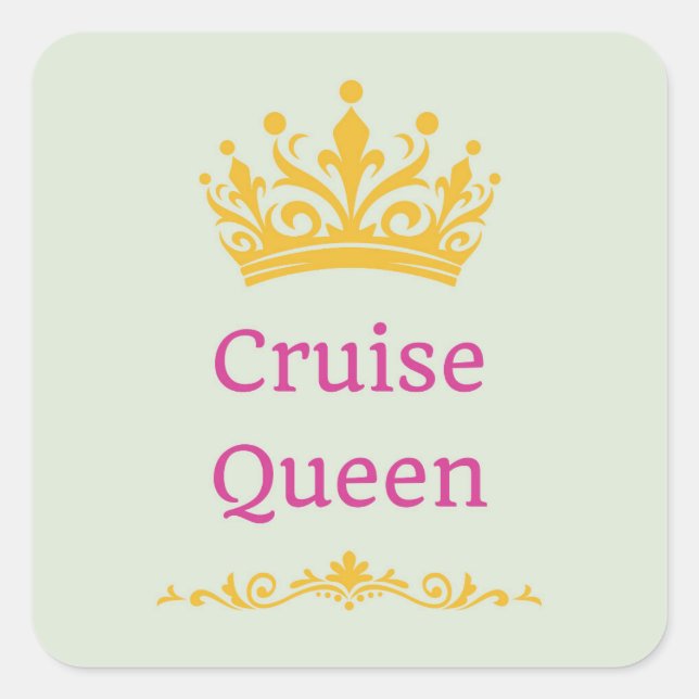 Adesivo Quadrado Cruise Queen (Frente)