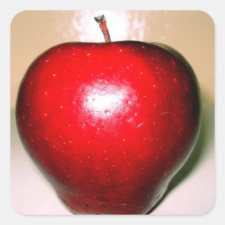 Adesivo Quadrado Crunchy  red  apple
