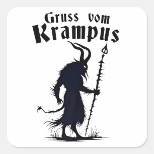 Adesivo Quadrado Cruss Vom Krampus Natal Xmas Diabo Assustador