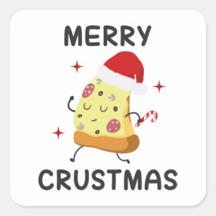 Adesivo Quadrado Crustmas alegre