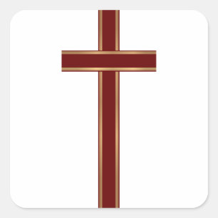 Adesivo Quadrado Cruz cristã