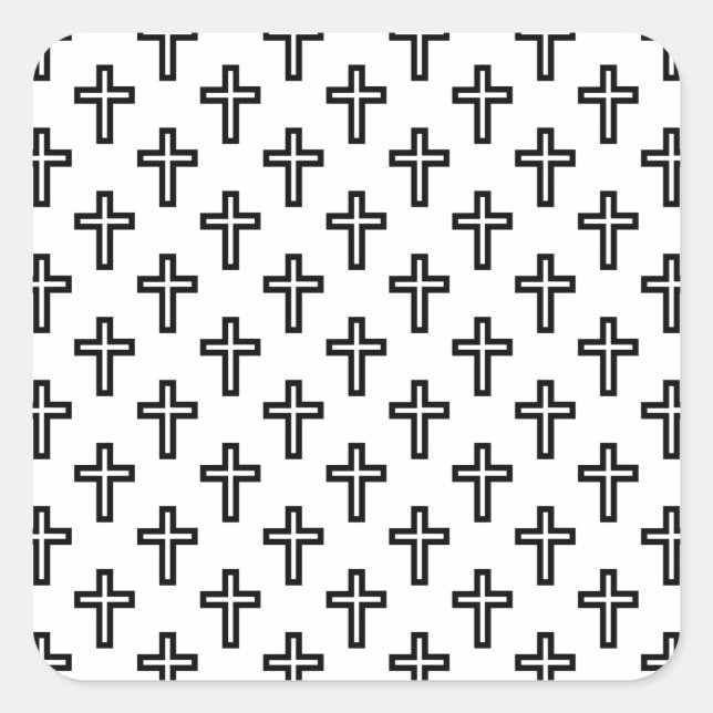 Adesivo Quadrado Cruz Cristã (Frente)