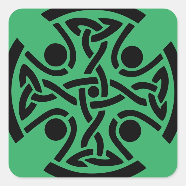 Adesivo Quadrado Cruz Cristã Celta (Frente)