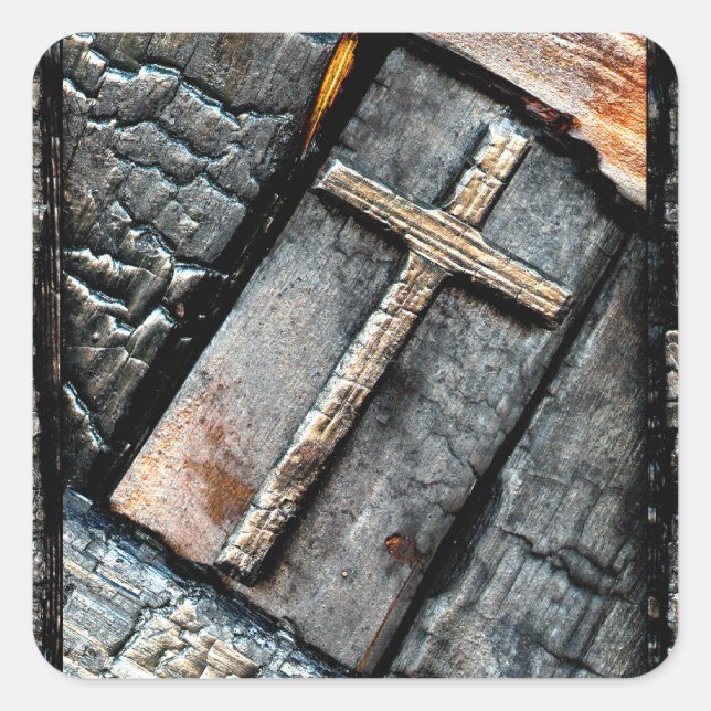 Adesivo Quadrado Cruz da proteção (Frente)