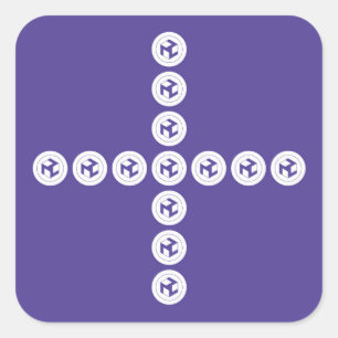 Adesivo Quadrado Cruz de Antahkarana - Antahkarana masculino