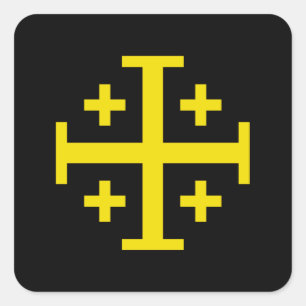 Adesivo Quadrado cruz de Jerusalém