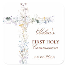 cruz floral da Primeira Comunhão