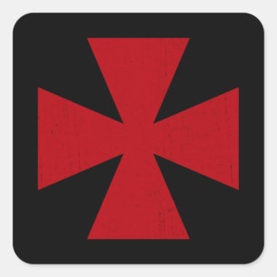 Adesivo Quadrado Cruz sueco dos Freemasons