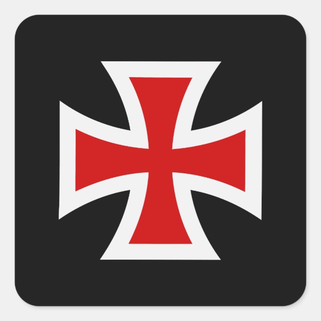Adesivo Quadrado Cruz templária (Frente)