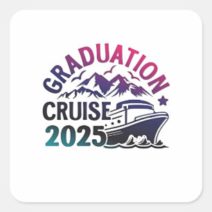 Adesivo Quadrado Cruzeiro de Graduação 2025, Trip de Verão