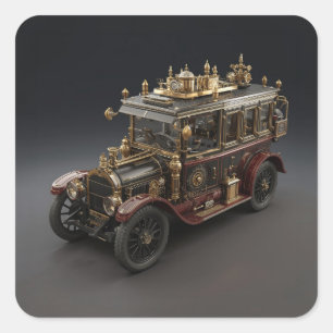 Adesivo Quadrado Cruzeiro Policial Retro Steampunk