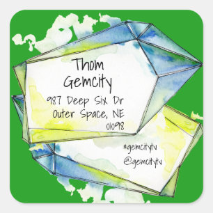 Adesivo Quadrado Crystal Gem Frame para a Praça de Informações P