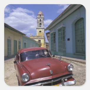 Adesivo Quadrado Cuba, antiga vila colonial de Trinidad.