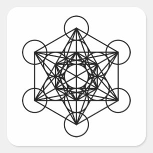 Adesivo Quadrado Cubo de Metatrons