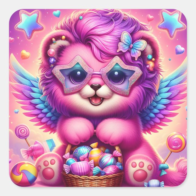 Adesivo Quadrado Cubo Lion Cubo (Frente)