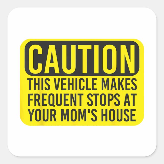 Adesivo Quadrado Cuidado Este Veículo Faz Paragens Frequentes No Se (Frente)