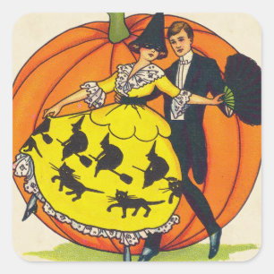 Adesivo Quadrado Cumprimentos de Hallowe'en