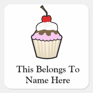 Adesivo Quadrado Cupcake