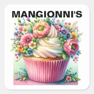 Adesivo Quadrado Cupcake
