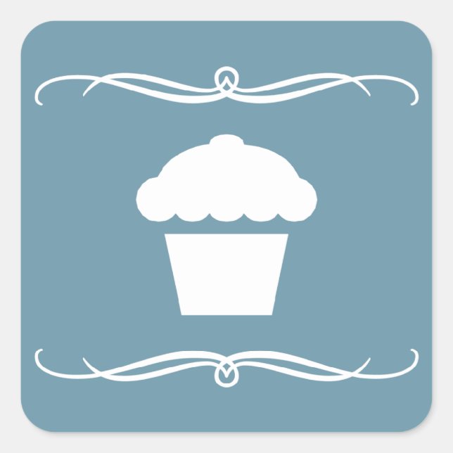 Adesivo Quadrado cupcake mod (Frente)