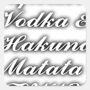 Adesivo Quadrado Cupcakes Vodka Hakuna Matata DIVERTIDO