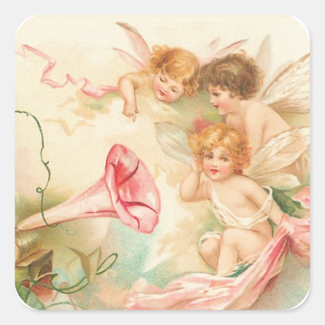 Adesivo Quadrado Cupid Angel's I Square Sticker (Frente)