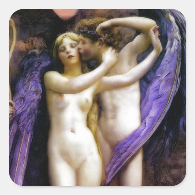 Adesivo Quadrado Cupido e Psyche (Frente)