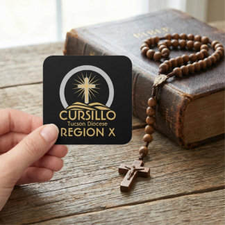 Adesivo Quadrado Cursillo Radiant Cross on Hill Diocese & Region 
