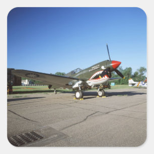 Adesivo Quadrado Curtiss P-40 Warhawk, no CAF Air Show de Minnesota