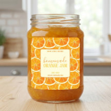 Custom Homemade Orange Jam Label