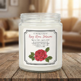 Adesivo Quadrado Custom Peony Remembrance Candle Sticker