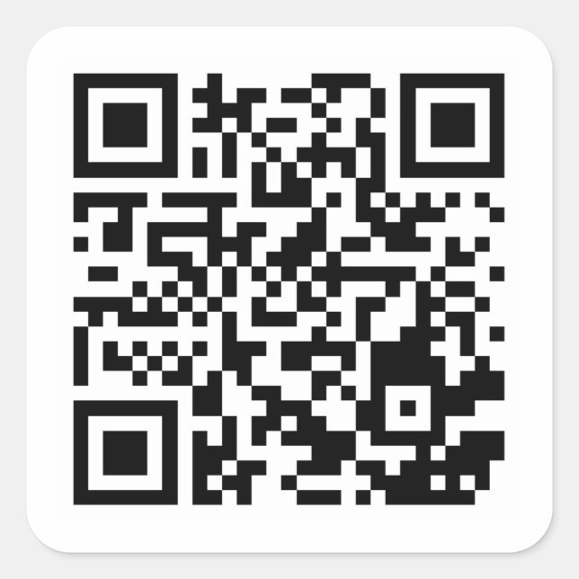 Adesivo Quadrado Custom QR Code Classic Round Sticker Sheet (Frente)