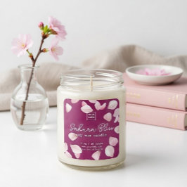 Adesivo Quadrado Custom Sakura Bliss Personalized Soy Wax Candle