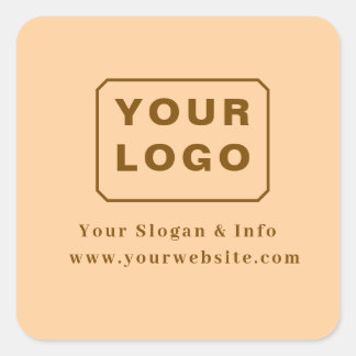 Adesivo Quadrado Customized Your Logo Stylish Minimal Business logo