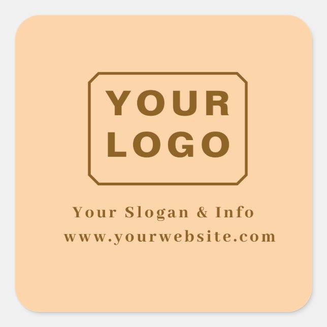 Adesivo Quadrado Customized Your Logo Stylish Minimal Business logo (Frente)