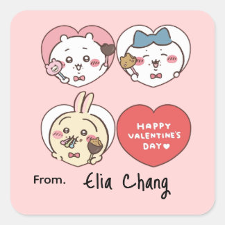Adesivo Quadrado Cute anime kawaii valentine sticker