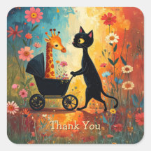 Cute Cat Giraffe Sticker