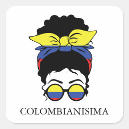 Adesivo Quadrado CUTE COLOMBIANISIMA Colombiana Flag