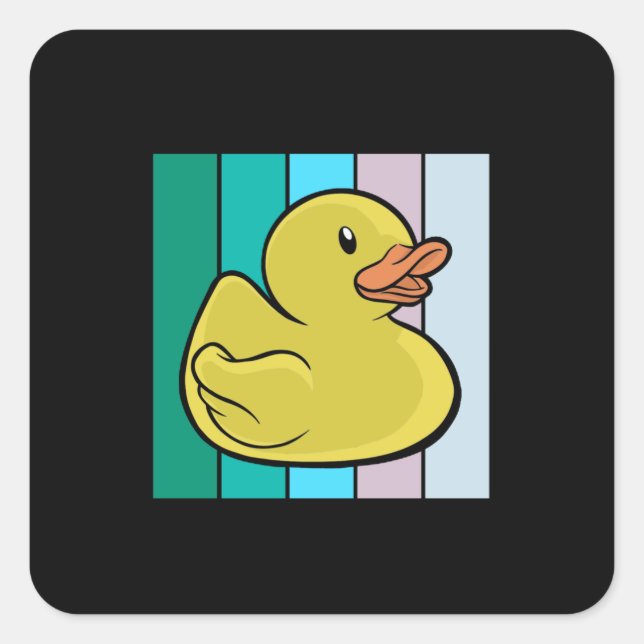 Adesivo Quadrado Cute Duck (Frente)