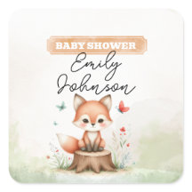 Cute fox baby shower