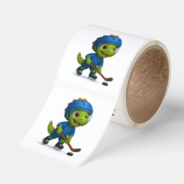 Adesivo Quadrado Cute Hockey Dinosaur – Sporty Dinos Sticker