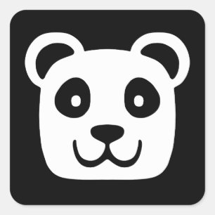 Adesivo Quadrado Cute Panda