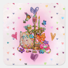 Adesivo Quadrado Cute Pastel