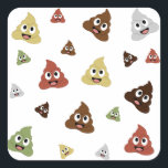 Adesivo Quadrado Cute Poop emoji ideias engraçadas de presentes<br><div class="desc">Cute Poop emoji ideias engraçadas de presentes</div>
