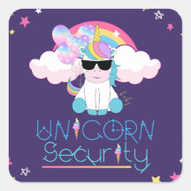 Cute Rainbow Baby Unicorn Security T Shirt Napkin