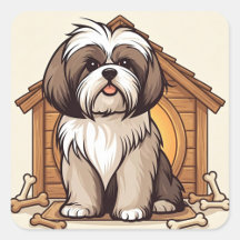 Cute Shih Tzu Illustration 