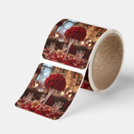 Adesivo Quadrado Cute Teddy Valentine Love Theme Soft Romantic