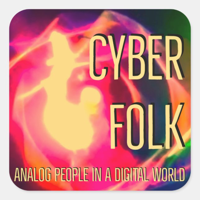 Adesivo Quadrado Cyber Folk (Frente)