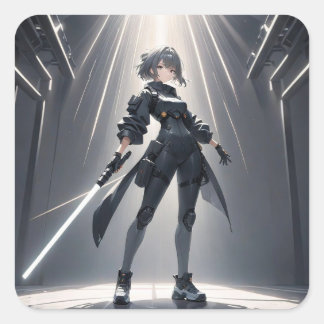 Adesivo Quadrado cyberpunk