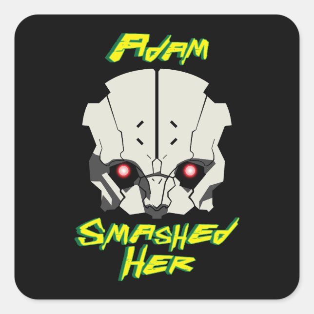 Adesivo Quadrado Cyberpunk anime adgerunners adam smasher (Frente)